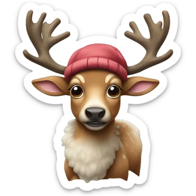 Tony tony chopper blue nose reindeer  sticker