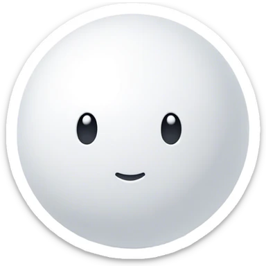 white ping pong ball sticker