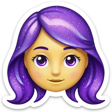 Glitter Roxo e Ciano Seta para direita sticker