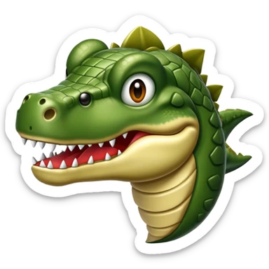 Avión de guerra con cabeza de cocodrilo sticker