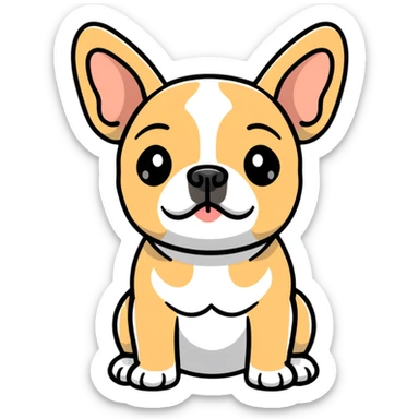 Fawn French bulldog  sticker