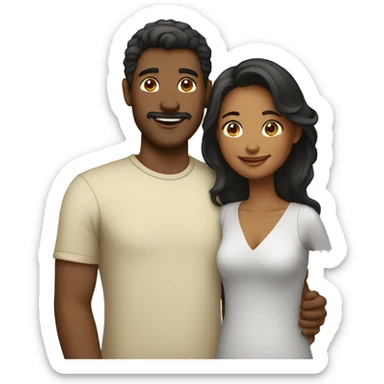 Casal interracial sticker