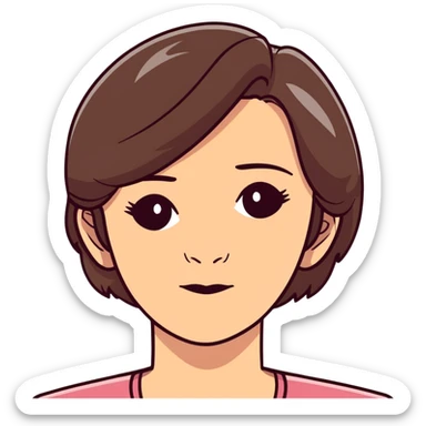 Brunette mature woman high  sticker