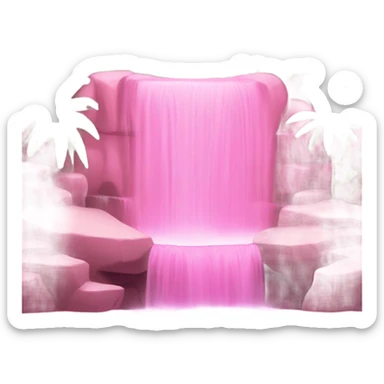 Pink oasis pool with a waterfall  sticker