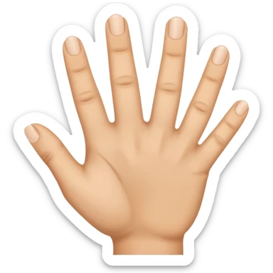 Una mano abierta menos el dedo anular y el pulgar sticker