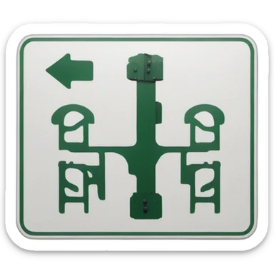 street sign with name on the sign like south east sticker