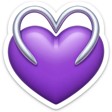 Purple Heart add infinit loop symbol sticker
