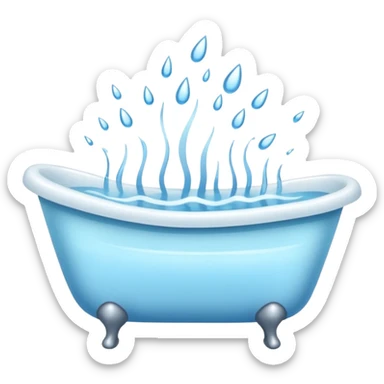 Bathtub full of water sticker