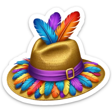  Clown feathered hat just give me feathered hat  sticker