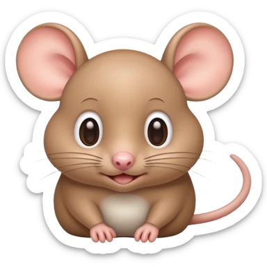 Un ratón cute volteando los ojos 🙄 como ese emoji SOLO LOS OJOS sticker