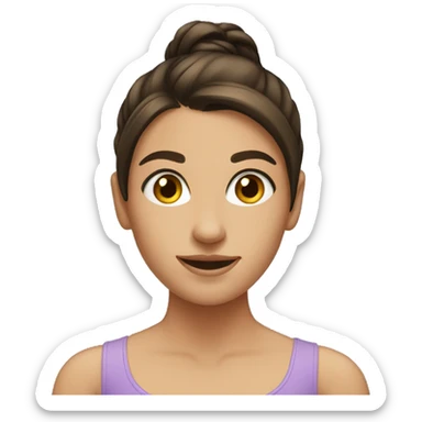 brunette girl wirh ponytail sticker