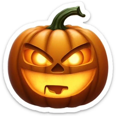 Scary glowing Jack-o-lantern sticker