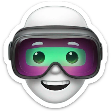 a neardental with virtual reality goggles sticker