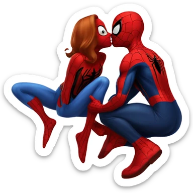 spider man kiss mary jane sticker