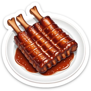 baby back spare ribs  sticker