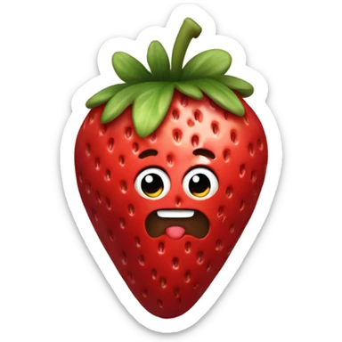 Chocolate covered strawberry  sticker
