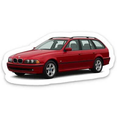 Make the car red, keep the original style, no background. sticker