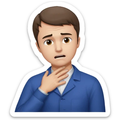 charlie kirk holding his neck with his left hand in pain sticker