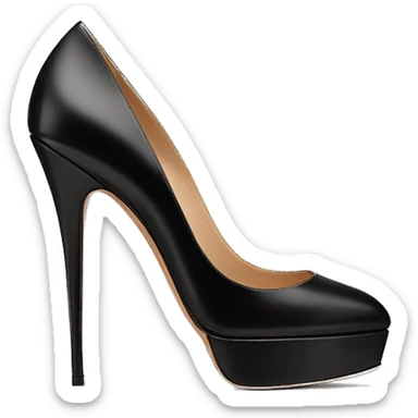 VALENTINO Tan-go PLATFORM PUMP black sticker