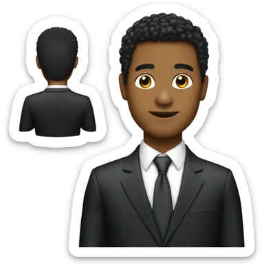 the emoji must be a light skinned black male in a suit with a high top hair cut like the 90s sticker