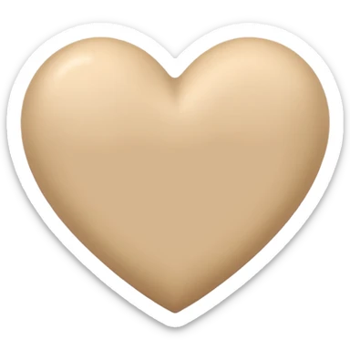 Coração bege sticker