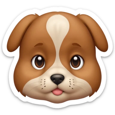 Puppy eye pouty blushing face sticker