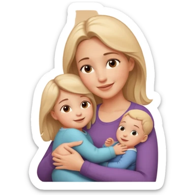 A loving mother holding her young child in her arms, warm natural light coming through a window, soft smile, emotional connection, candid moment, realistic photography, shallow depth of field, high resolution, warm tones
 sticker