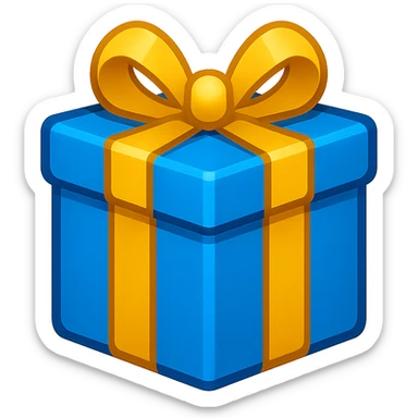 blue gift box emoji sticker