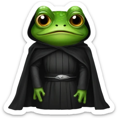 Frog as a sith lord sticker