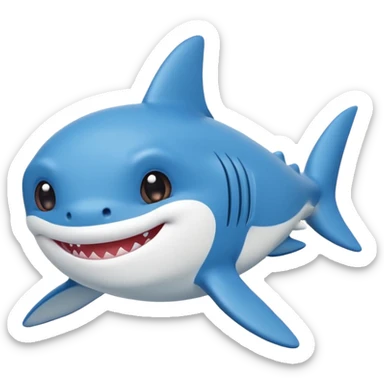 emojis.com cute-baby-shark,-simple,-friendly,-suitable-for-emoji-or-sticker sticker