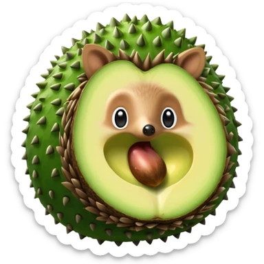  hedgehog avocado 🦔🥑   sticker