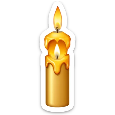 Letter € birthday candle  sticker