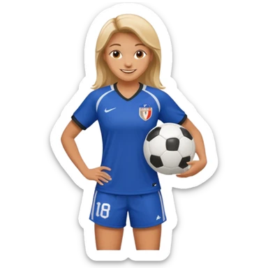 woman soccer player sticker