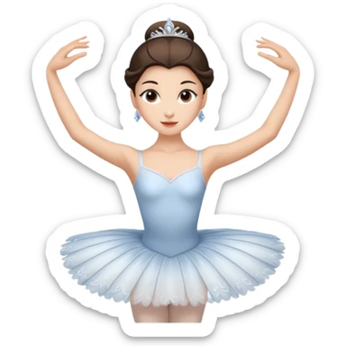 Swan lake ballet brunette  sticker