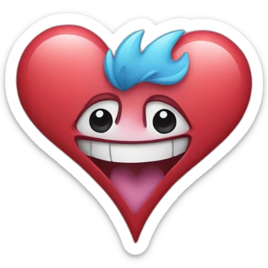 Heart with angr sticker