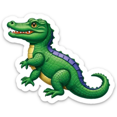 Louisiana state outline with gator in it sticker