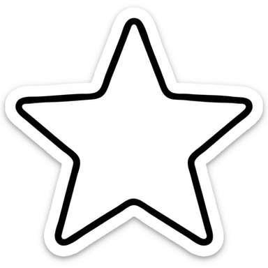 star icon outline sticker