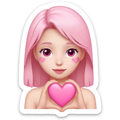 Hell rosa Herz Emoji sticker