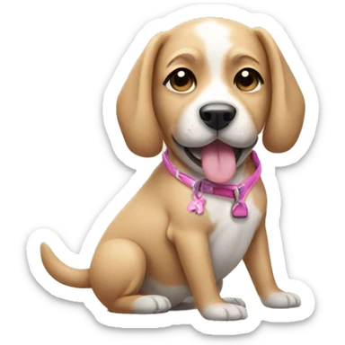 Dog wearing bikini sticker
