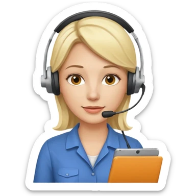 blonde la trentaine qui travaille sticker