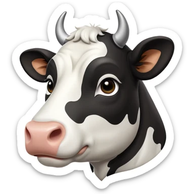 cinematic-noble-black-and-white-cow-portrait-emoji,-poised-and-regal,-with-a-large,-sturdy-build-and-a-striking,-well-groomed-coat-of-pure-black-accented-by-crisp-white-patches,-deep-set-soulful-brown-eyes,-simplified-yet-sharp-and-sophisticated sticker