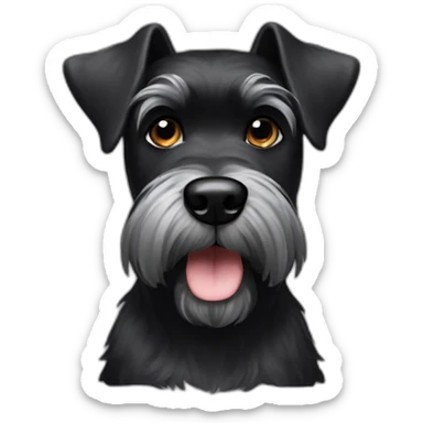 black Zwergschnauzer sticker
