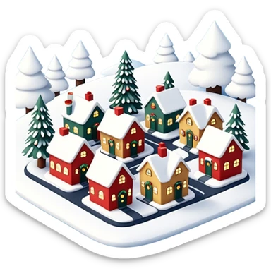 christmas village sticker