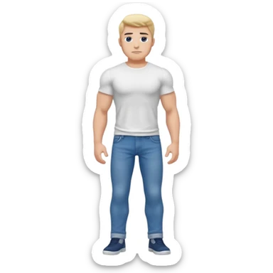 Man with no clothes and no underwear on full body sticker