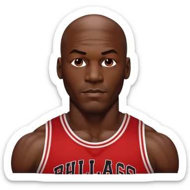 Hyper-realistic Michael Jordan number 23 Chicago Bulls sticker