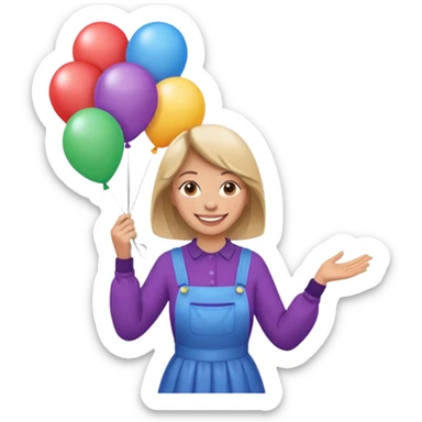 Street Balloon Seller woman  sticker