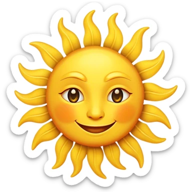 smirking sun sticker