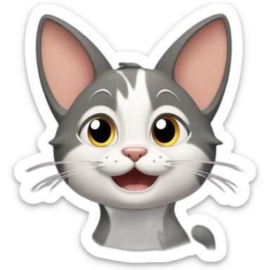 Cat from Tom and Jerry cry sticker