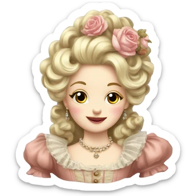 Vintage rococo sticker