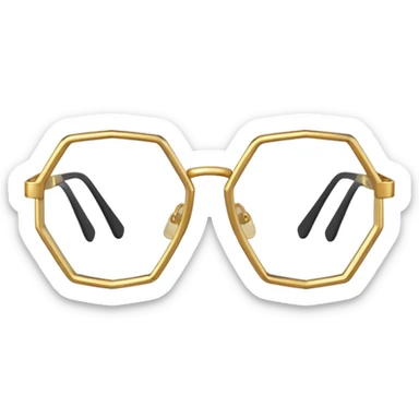 hexagon glasses sticker